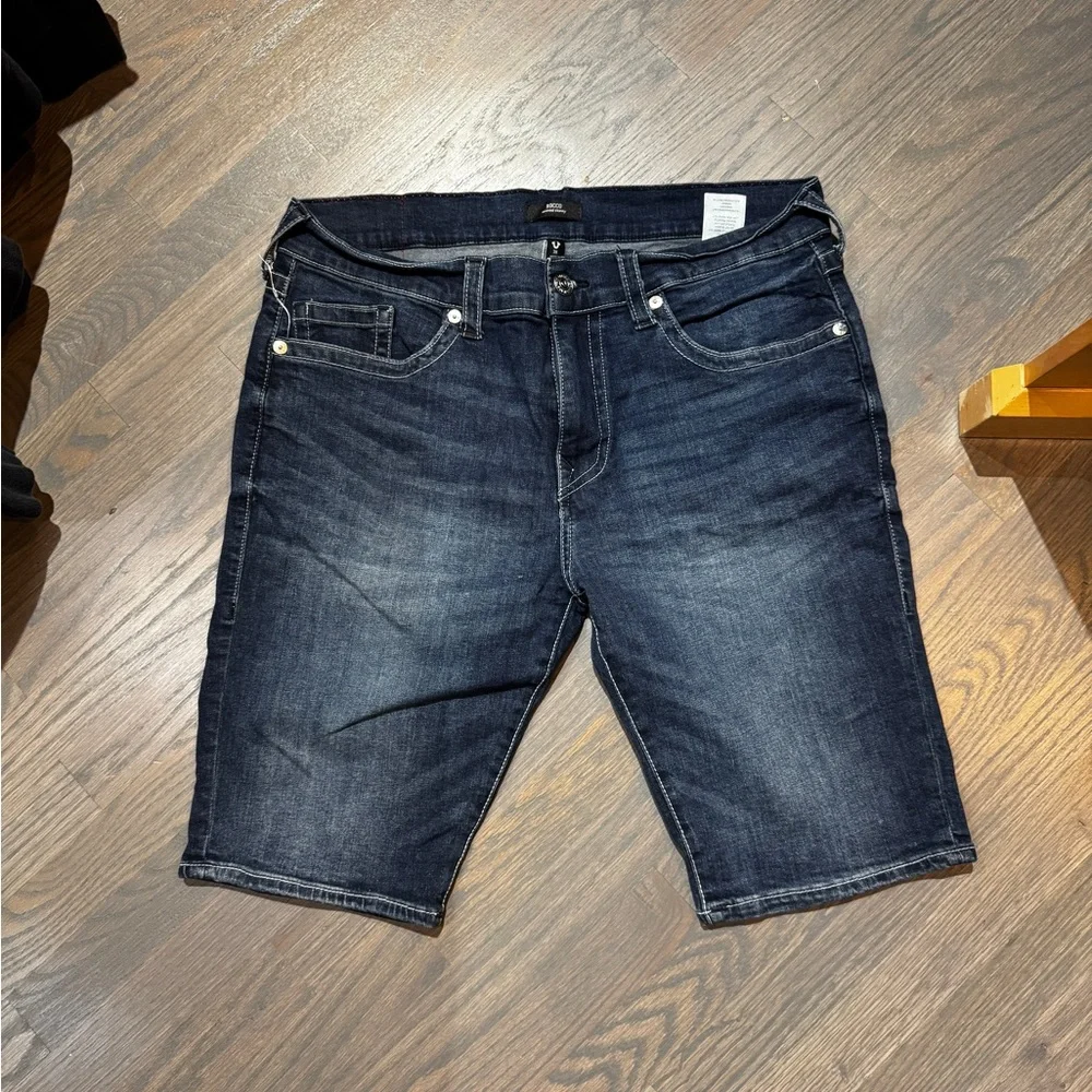 True Religion Blue Mens Jean‎ Shorts Casual Mid-Thigh